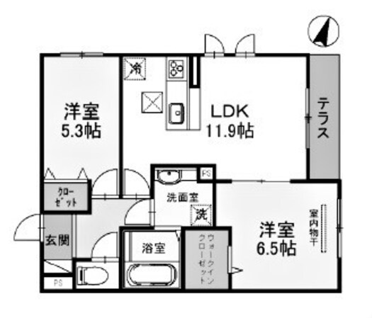 グレイスコート本山中町の物件間取画像